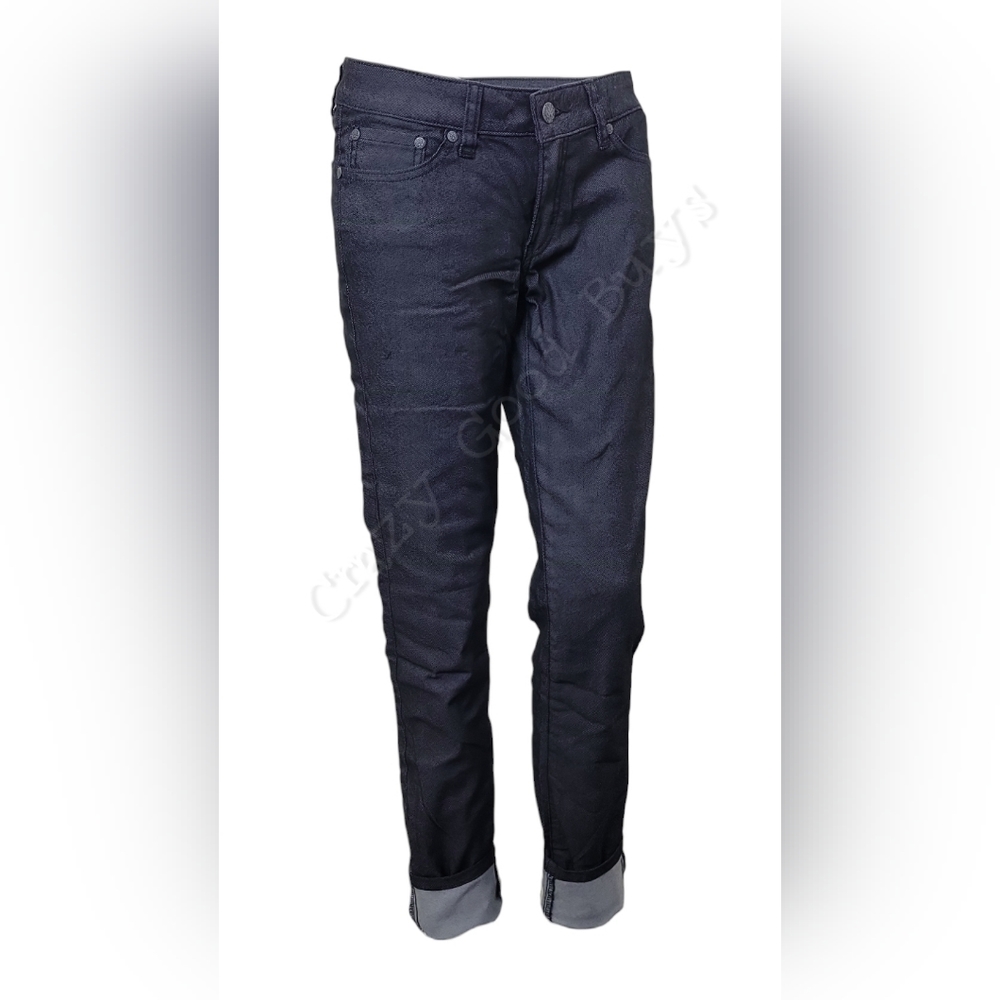 Prana Kara Fitted Low Rise Organic Cotton Stretch Jeans, Black, Size 4/27